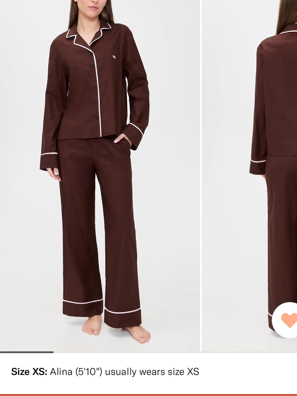 NWT reformatjon coco cotton pajama set in cafe / size XS